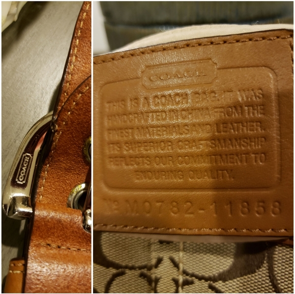 **SOLD** Coach Signature Hobo Khaki Brown Handbag and Wallet - Picture 10 of 12